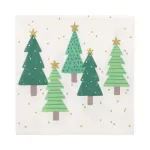 PAPSTAR &ldquo;Winter Trees&rdquo; kalėdinės servetėlės 330 x 330 mm, spausdintos, 1/4 lankstymo, 3 sluoksnių