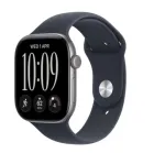 Apple Watch Series 12 GPS 46 mm i&scaron;manusis laikrodis: kosminės pilkos spalvos aliuminio korpusas ir tamsiai mėlynas Sport dirželis, dydis S/M