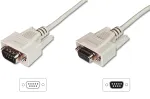 Digitus ASSMANN - Serielles Verl&auml;ngerungskabel - DB-9 (W) zu DB-9 (M) - 5 m - geformt, Daumenschrauben - beige (AK-610203-050-E)