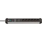 Prailginimo laidas Brennenstuhl Premium-Protect-Line 1391010600 6 lizdų 3 m su apsauga nuo vir&scaron;įtampių juodas sidabrinis