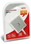 Unitek Y-9313 USB 3.2 Gen 1 (3.1 Gen 1) kortelių skaitytuvas, sidabrinės spalvos