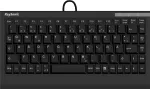 Klaviatūra KeySonic ACK-595C+ (US) USB mini, QWERTY, JAV i&scaron;dėstymas, juoda
