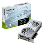 GIGABYTE GeForce RTX 5060 EAGLE OC ICE 8G vaizdo plok&scaron;tė &ndash; 8 GB GDDR7, 128 bit, PCI-E 5.0, 2550 MHz pagrindinis dažnis, 3&times; DisplayPort, 1&times; HDMI, GV-N5060EAGLEOC ICE-8GD