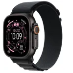 I&scaron;manusis laikrodis Apple Watch Ultra 3 GPS + Cellular 49mm juodo titano korpusas su juoda Alpine Loop dirželiu (didelis)