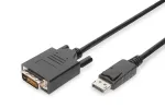 Digitus DisplayPort kabelis - DisplayPort (vyri&scaron;kas) - DVI-D (vyri&scaron;kas) - 5,0 m (DisplayPort 1.2) - Lietas, varžteliai - Juoda (AK-340301-050-S)