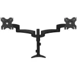 StarTech.com ARMDUAL dviguba monitorių lankstinė svirtis, tvirtinama prie stalo / pro angą, reguliuojamas auk&scaron;tis, kabelių tvarkymas, 12&ndash;24 colių, VESA 75x75/100x100, juoda