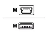 Zebra USB2.0 laidas USB A &ndash; Mini-USB B P1031365-055