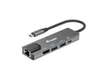 Equip USB-C 5-in-1 Multifunkcinis adapteris, HDMI, Gigabit LAN, USB 3.2 GEN1, 100W USB PD
