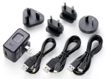 Maitinimo adapteris Tascam PS-P520U, universalus vidaus 100&ndash;240V į 5V 2A, koaksialinis/Micro-USB/USB-C, juodas