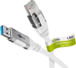 Tinklo kabelis Goobay 74158 USB A RJ-45 Cat6 1,5 m baltas