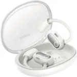 Atviro tipo belaidės ausinės Baseus Eli Sport 1 Baltos &ndash; Bluetooth 5.0, IPX4 apsauga nuo purslų
