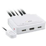 InLine 62613I 2 prievadų HDMI KVM jungiklis, 4K, USB, garsas