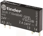 Kietojo kūno PCB relė FINDER serija 34 34.81.7.024.8240, apkrovos srovė 2 A, perjungimo įtampa 230 V