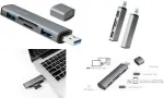 LogiLink UA0394 USB 3.2 Gen 2 &scaron;akotuvas su aliuminio korpusu, įmontuotu SD kortelių skaitytuvu, su būsenos indikacija