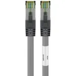 Goobay CAT 8.1 jungiamasis kabelis, S/FTP (PiMF), pilkas, 0,5 m - LSZH halogenų neturintis, varinis AWG 24 (55135)