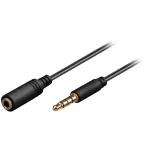 Wentronic Goobay 3,5 mm lizdo ilginimo laidas, juodas, 3 m - 3,5 mm ki&scaron;tukas (4 kontaktai, stereo) > 3,5 mm lizdas (4 kontaktai, stereo) (62480)