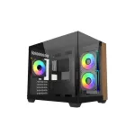 Korpusas Cooler Master Elite 481 Wood &ndash; dviejų kamerų mATX su natūralaus medžio dizainu ir dviem grūdinto stiklo plok&scaron;tėmis