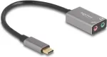 I&scaron;orinė USB garso kortelė DELOCK 67071 &ndash; 16 bitų, 48 kHz, 3,5 mm ausinės, aliumininis korpusas, 0,15 m kabelis