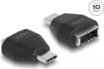 DeLOCK adapteris USB Type-C (vyri&scaron;kas) į USB 10 Gbps Type-E Key A (moteri&scaron;kas), juodas
