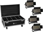 Eurolite LED CLS-18 QCL RGB/WW 18x7 W rinkinys su 4 vnt. ir skrynia su ratukais