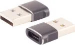 Lyties keitiklis ShiverPeaks BS14-05034 USB A į USB C pilka