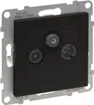 Legrand SEANO 765467 TV-R-SAT vienvietė rozetė HD TV, antracitinė