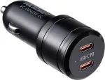 Voltcraft VC-PD40W-2C VC-13431420 USB įkroviklis transporto priemonei, i&scaron;ėjimo srovė (maks.) 3 A, 2 x USB-C&reg; USB Power Delivery (USB-PD)