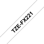 Laminuota juosta Brother TZe TZEFX221 juoda ant baltos 9mm