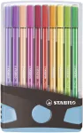 STABILO Pen 68 flomasterių rinkinys - vidutinis - 20 spalvų - asorti - 1 mm - 24 h be dangtelio - vandens pagrindo ra&scaron;alas