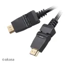Akasa HDMI 2m laidas - greitasis su Ethernet, 4K @ 30Hz, auksuotas, juodas