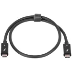Akyga AK-USB-33 USB-C &ndash; USB-C Thunderbolt kabelis, 40 Gbps, 100 W, 0,5 m, juodas