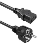 QOLTEC maitinimo laidas SCHUKO CEE IEC C13 3x1,0mm&sup2; 1,5m juodas