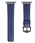 Dux Ducis Trap Leather Watch Band for Apple Watch 7/6/5/4/3/2/SE (45/44/42mm) Genuine Leather Bracelet Blue