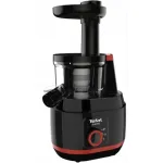 Tefal Juiceo ZC150838 sulčiaspaudė lėtam spaudimui, 150 W, mink&scaron;timo talpa 0,8 l, juoda/raudona