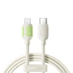 Joyroom Type-C į Lightning fluorescent serijos laidas A53, 30W, 2m, smėlio spalvos (S-A53)