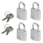 Master Lock 9120EURQNOPCC Laminated Steel Padlock 4-Pack Keyed Alike 20 mm Body Width