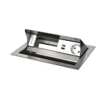 Kindermann CP Standard&sup2; VA 4f. stalinis jungčių skydelis su 1x Schuko lizdu, 1x USB-A įkrovimo prievadu, VGA, garsu, juodas