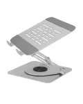 Ne&scaron;iojamojo kompiuterio stovas RAIDSONIC IB-NH300-R, aliuminis, sidabrinis, tinka 17 colių (43,2 cm), 360&deg; sukimas, 280&times;230&times;550 mm