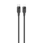USAMS 125W greito įkrovimo automobilinis įkroviklis 2xUSB-A + 1xUSB-C permatomas juodas CC158CC01 (US-CC158)