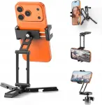 ULANZI SK29 Magic Arm Telefono Trikojo Laikiklis su Arca-Swiss Greito Atleidimo Plok&scaron;te, 1/4 Colio Sriegiu, Cold Shoe, Juodas