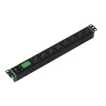 APC Easy Rack PDU Basic horizontalus, 1 fazės, 3,7 kW, 230 V, 16 A, 8x C13, C20 įvadas