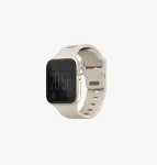 UNIQ Stride Apple Watch Series 1/2/3/4/5/6/7/8/9/SE/SE2/SE3 38/40/41mm FKM Rubber Strap Khaki/Pale Khaki