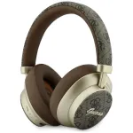 Guess GUE005457 Over-Ear Bluetooth ausinės su ENC, ruda, auksinio metalo dizainas