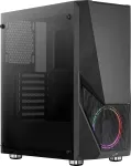 Aerocool PGS Zauron FRGB-G-BK-v1 Midi Tower žaidimų PC korpusas, ATX/micro-ATX/Mini-ITX, grūdintas stiklas, FRGB, juodas