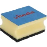 VILEDA stačiakampė pluo&scaron;tinė kempinė, rankų plovimui, geltona/juoda/mėlyna, 3 vnt. pakuotė