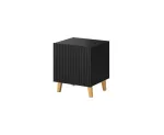 Nakties staliukų komplektas cama meble PAFOS, 2 vnt., 45&times;40&times;51 cm, matinė juoda, MDF/medžio drožlių plok&scaron;tė