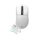 White Shark GAWAIN-W belaidė žaidimų pelė &ndash; 12000 DPI, 500mAh baterija, 56g, balta