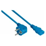 KABELMEISTER 90&deg; kampinis Schuko &ndash; C13 maitinimo laidas 1,8 m mėlynas