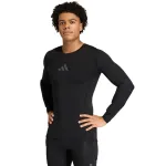 adidas Padded Goalkeeper Base Layer ilgomis rankovėmis mar&scaron;kinėliai juodi XL