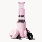 AeroPress Go Plus kavos virimo aparatas su rožiniu terminiu puodeliu 475 ml